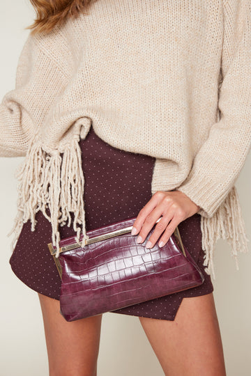Serena Textured Clutch Evening Bag