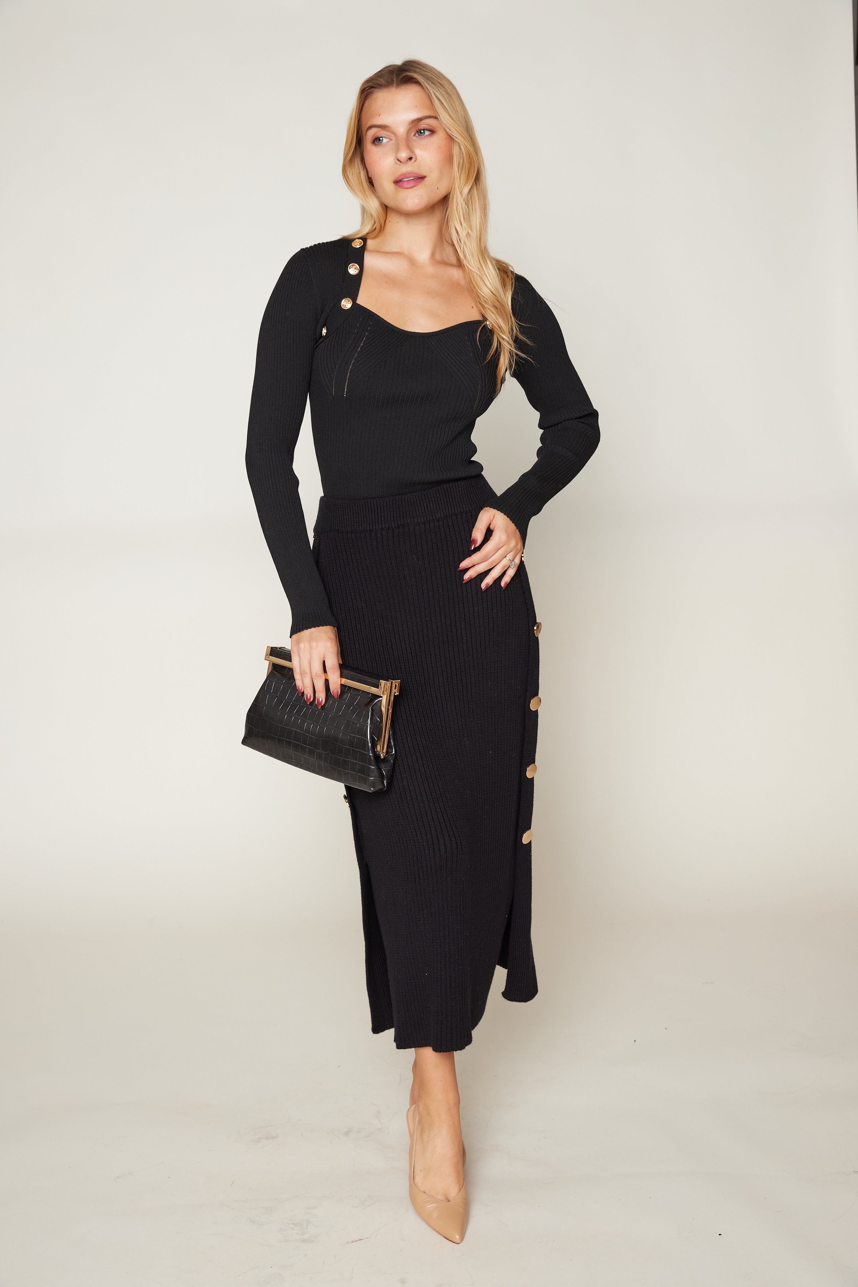 Classic Meets Sultry Maxi Skirt