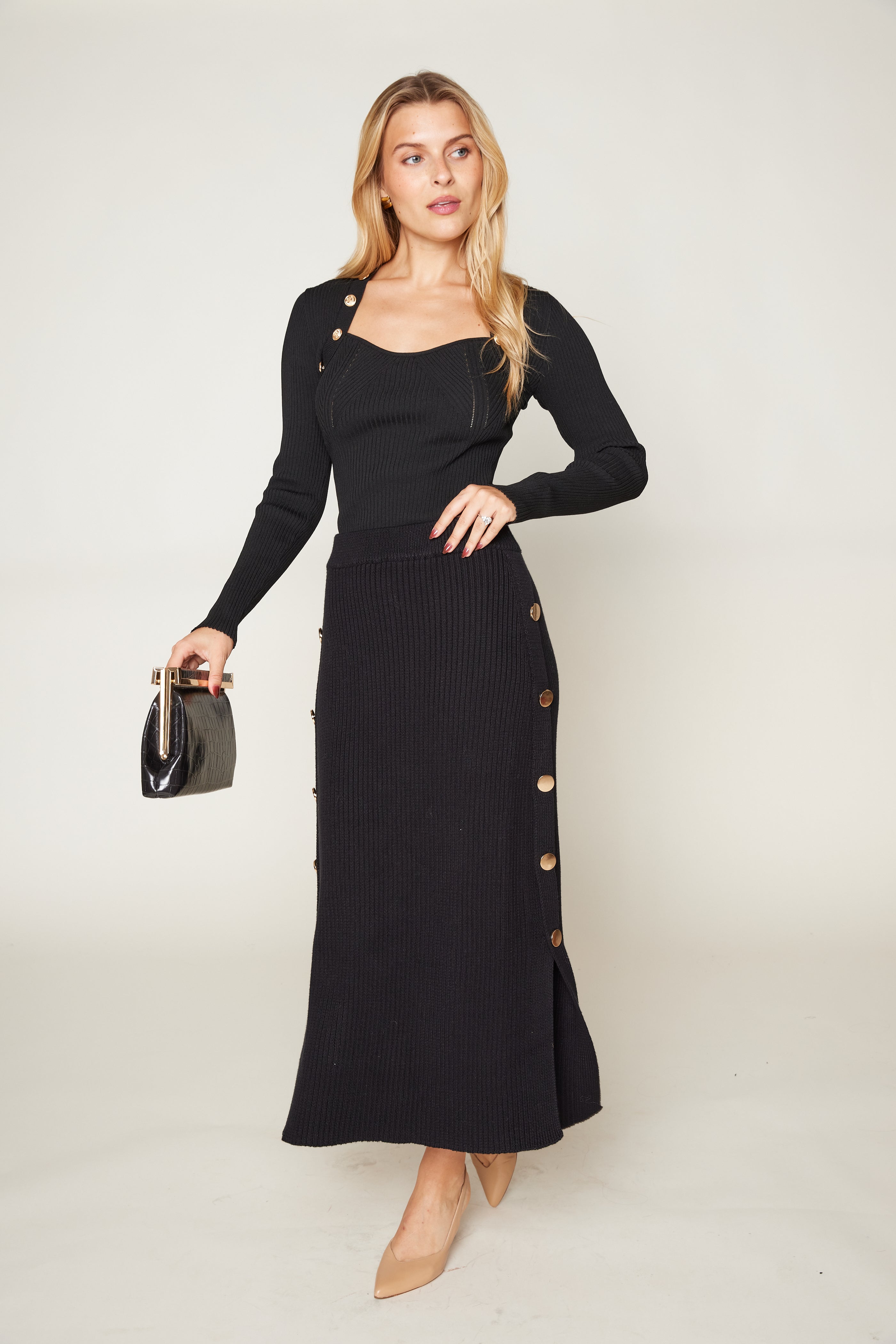 Classic Meets Sultry Maxi Skirt