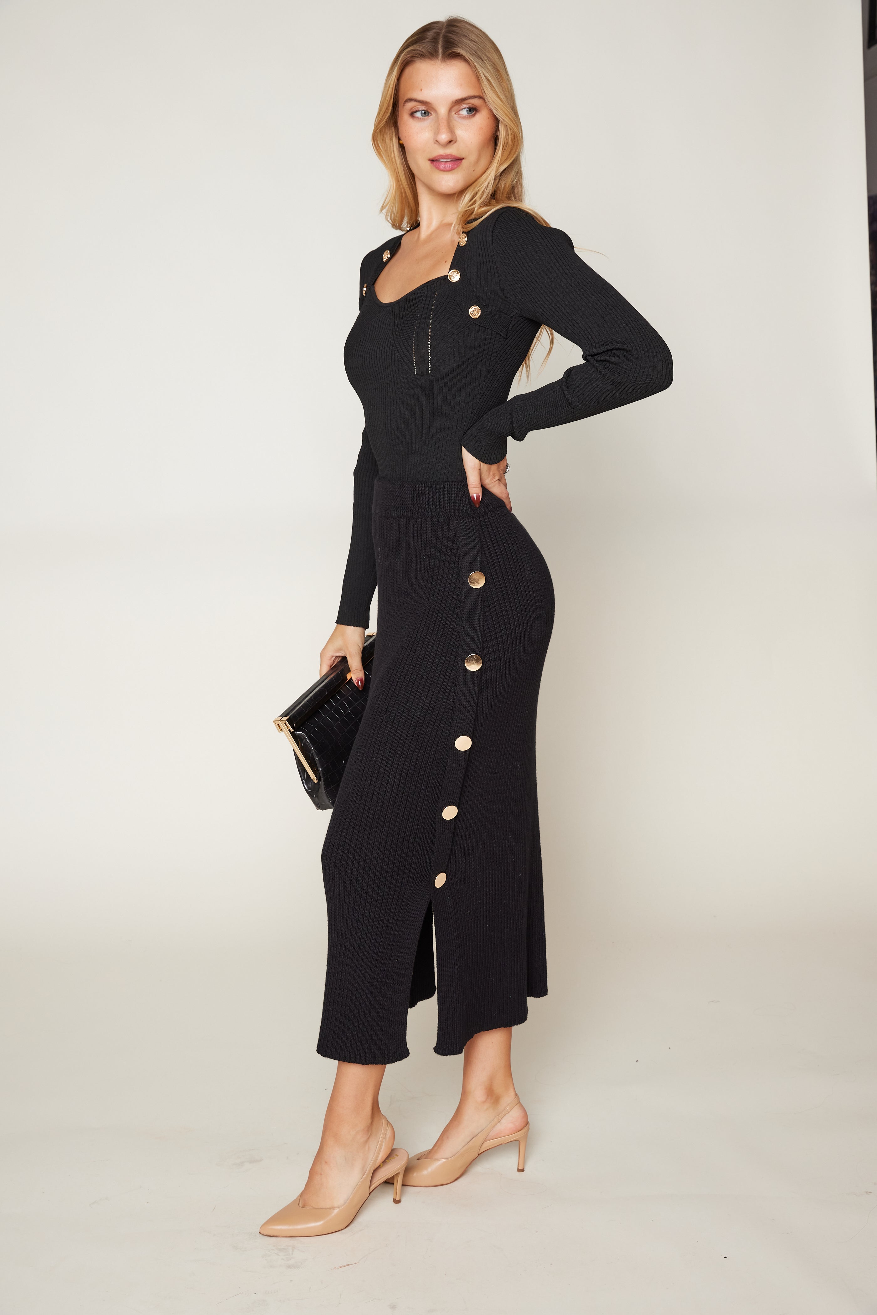 Classic Meets Sultry Maxi Skirt
