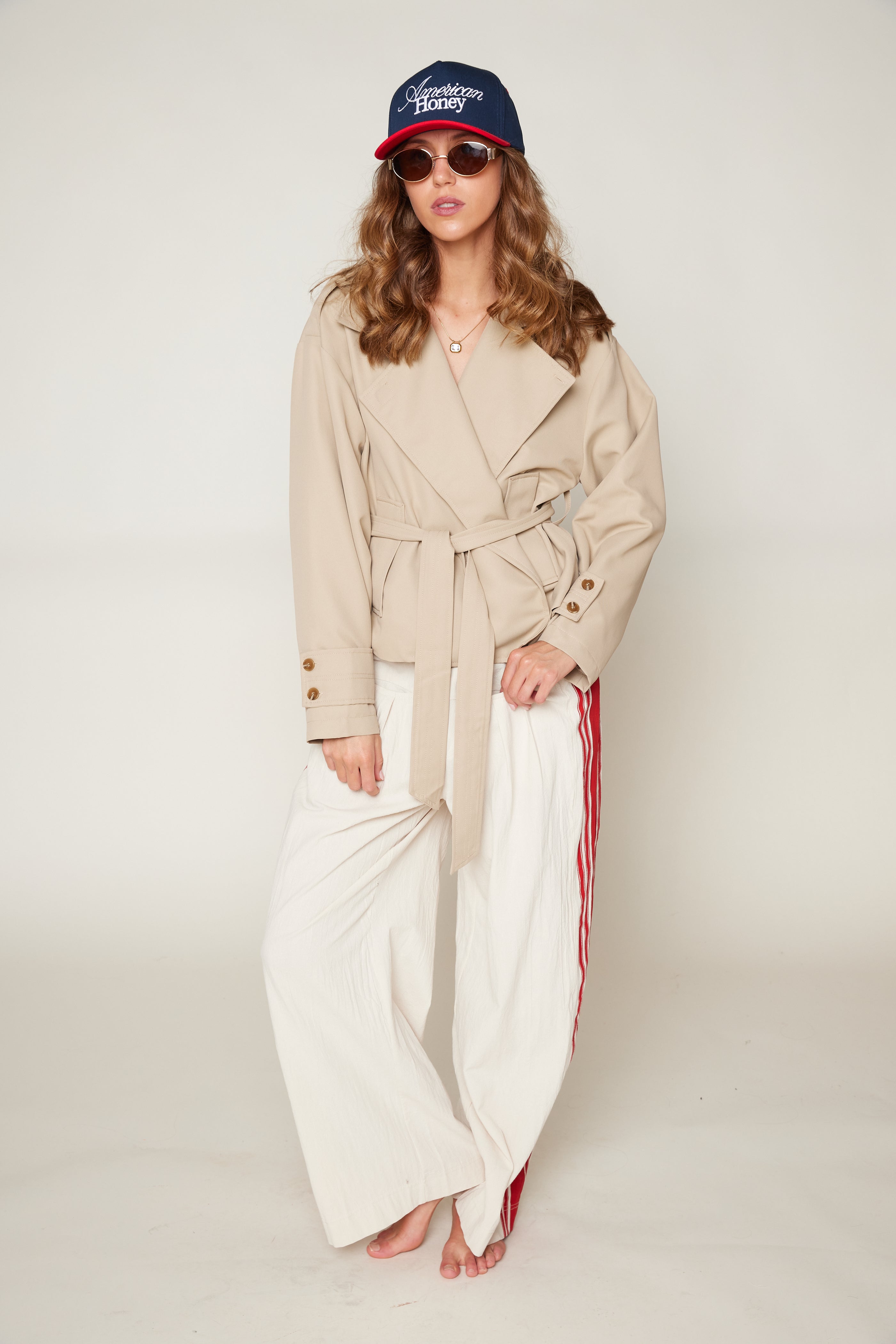 Chanley Sport Striped Wide Leg Pants