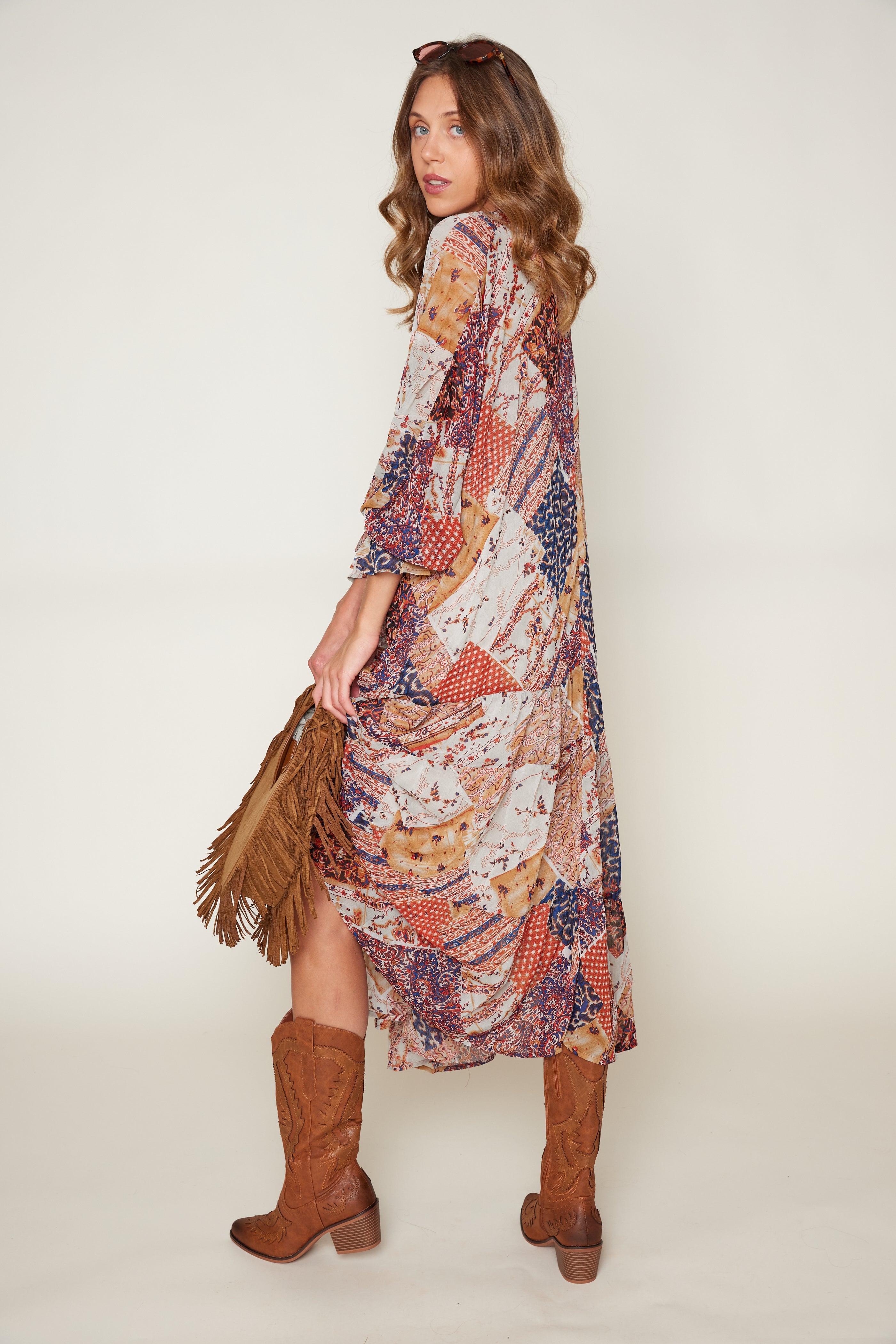 Anderson Paisley Pattern Maxi Dress