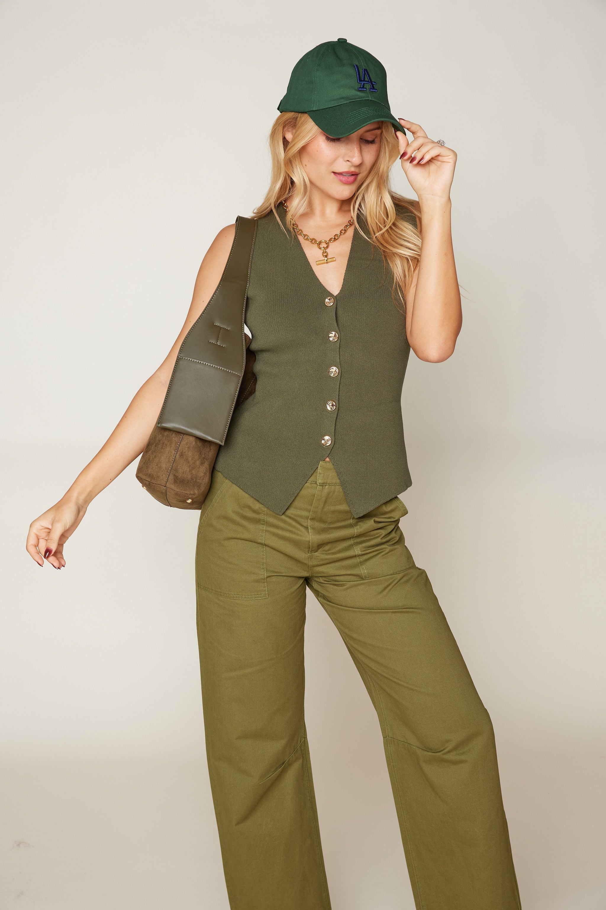 Reese Sweater Button Down Vest