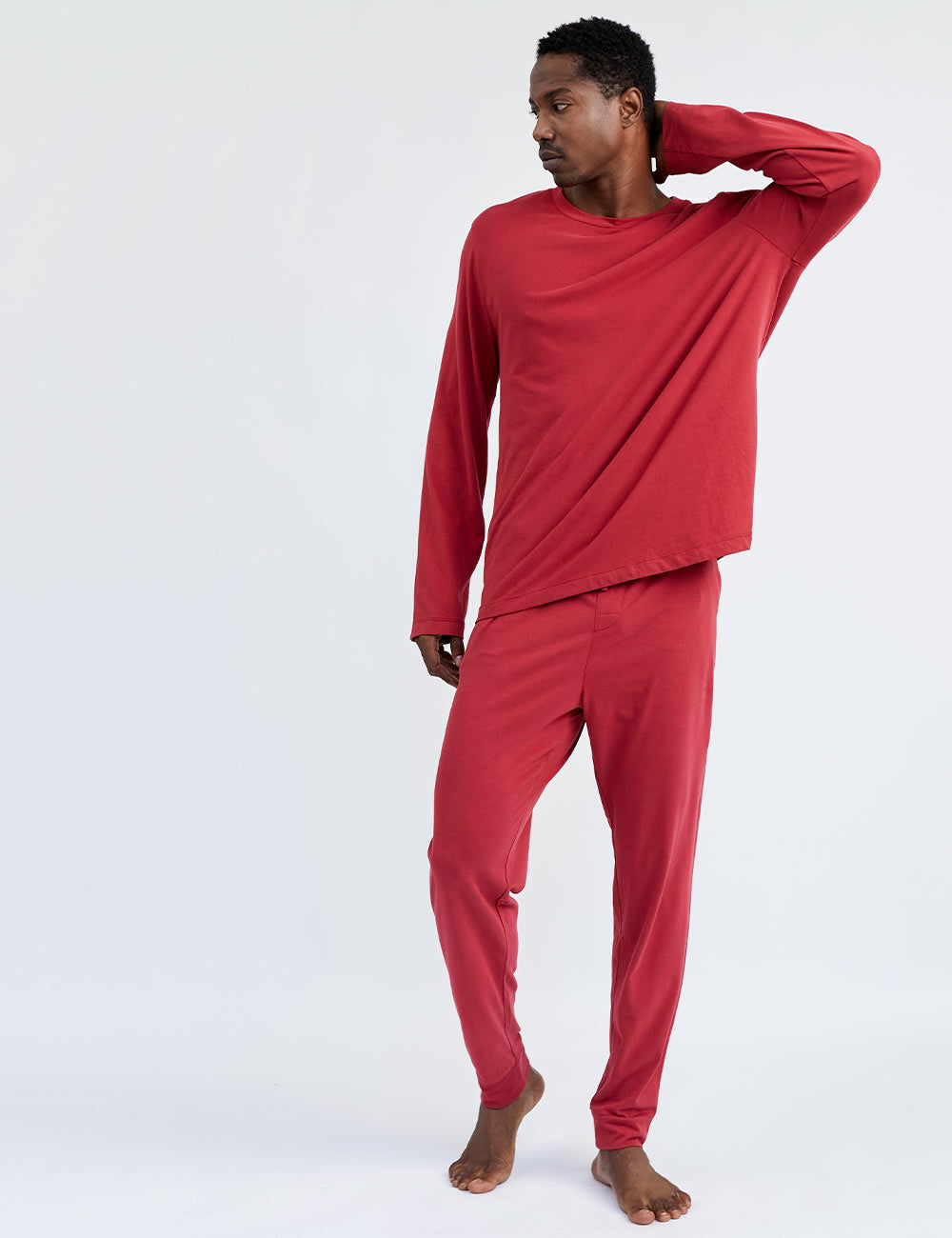 Crew Neck T-Shirt Burnt Red