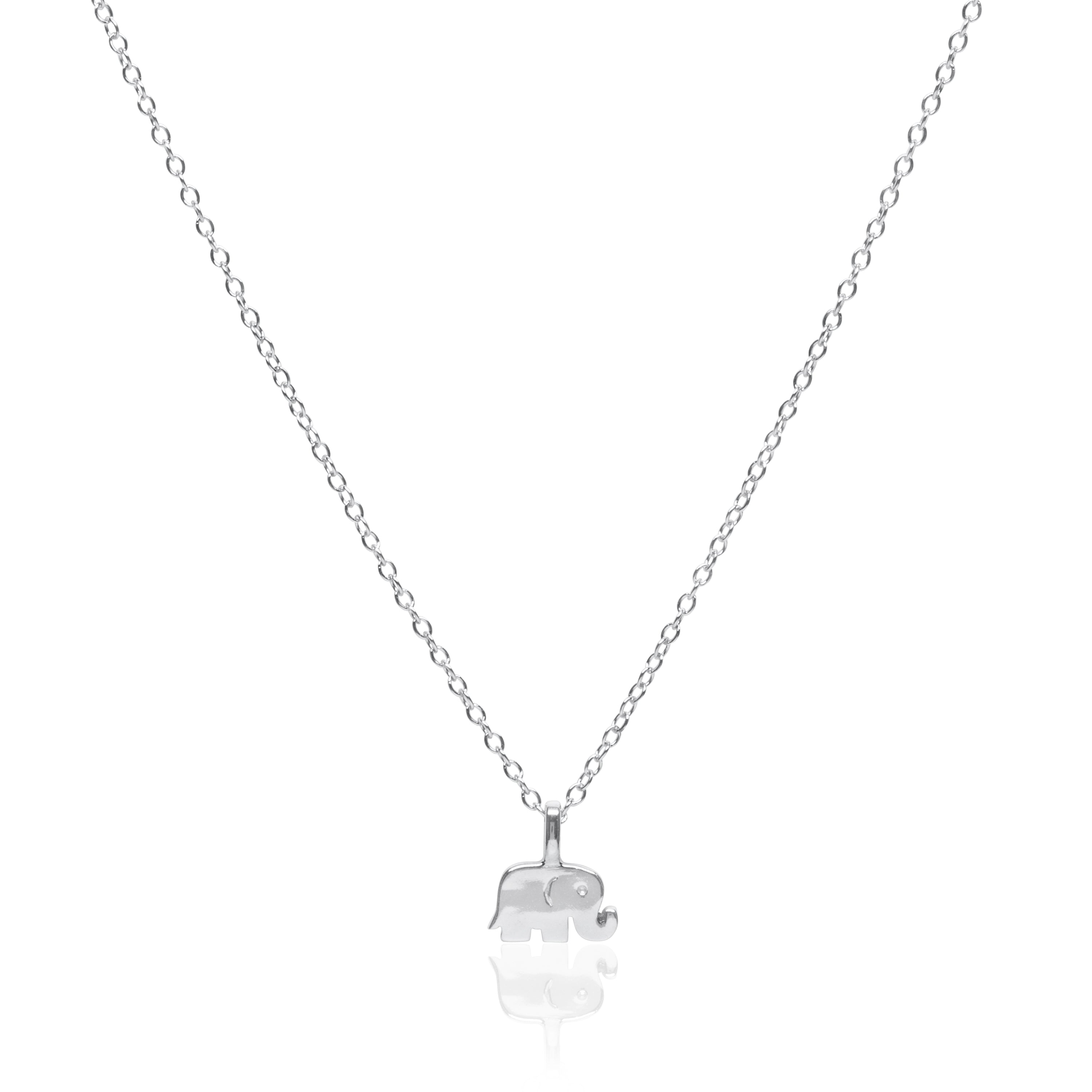 Elephant Charm Silver Necklace