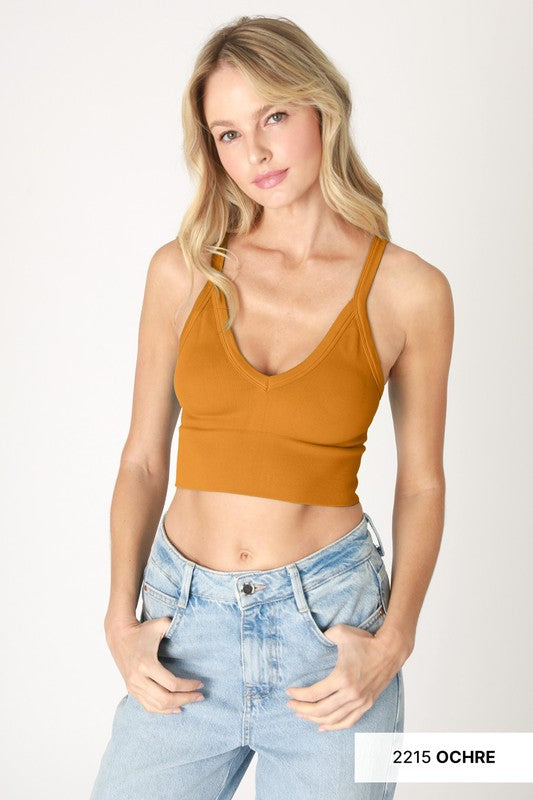 V-Neck Ribbed Bralette