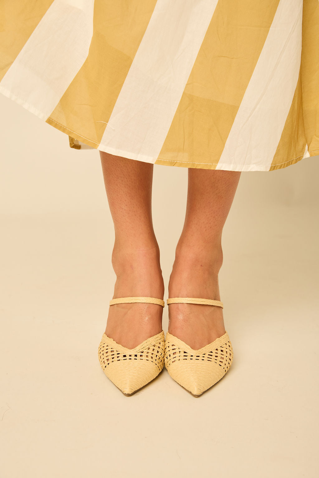 Alexis Beige Raffia Heel