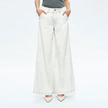 Mid Rise Waistless Tencel Pants