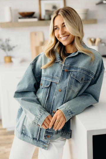 OVERSIZED DENIM JACKET IN HERITAGE FADE