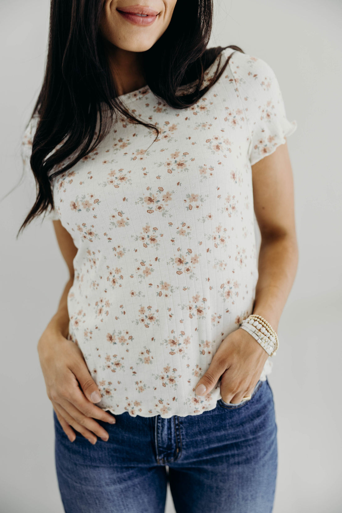 LETTUCE EDGE TEE IN WILD SAFFRON FINAL SALE