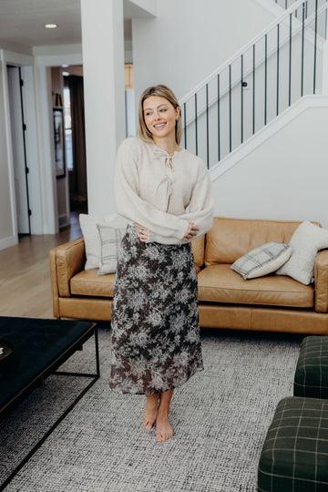 MIDI SKIRT IN BOTANICAL GARDEN FINAL SALE