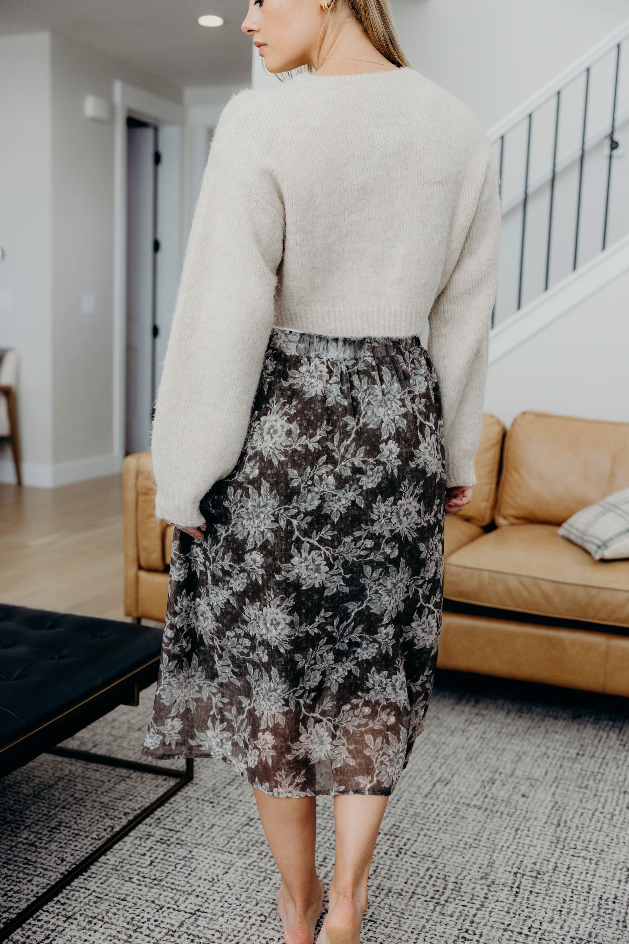 MIDI SKIRT IN BOTANICAL GARDEN FINAL SALE