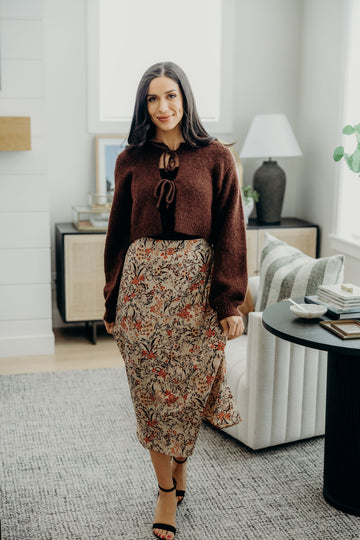 MIDI SKIRT IN SAHARA SAND FINAL SALE