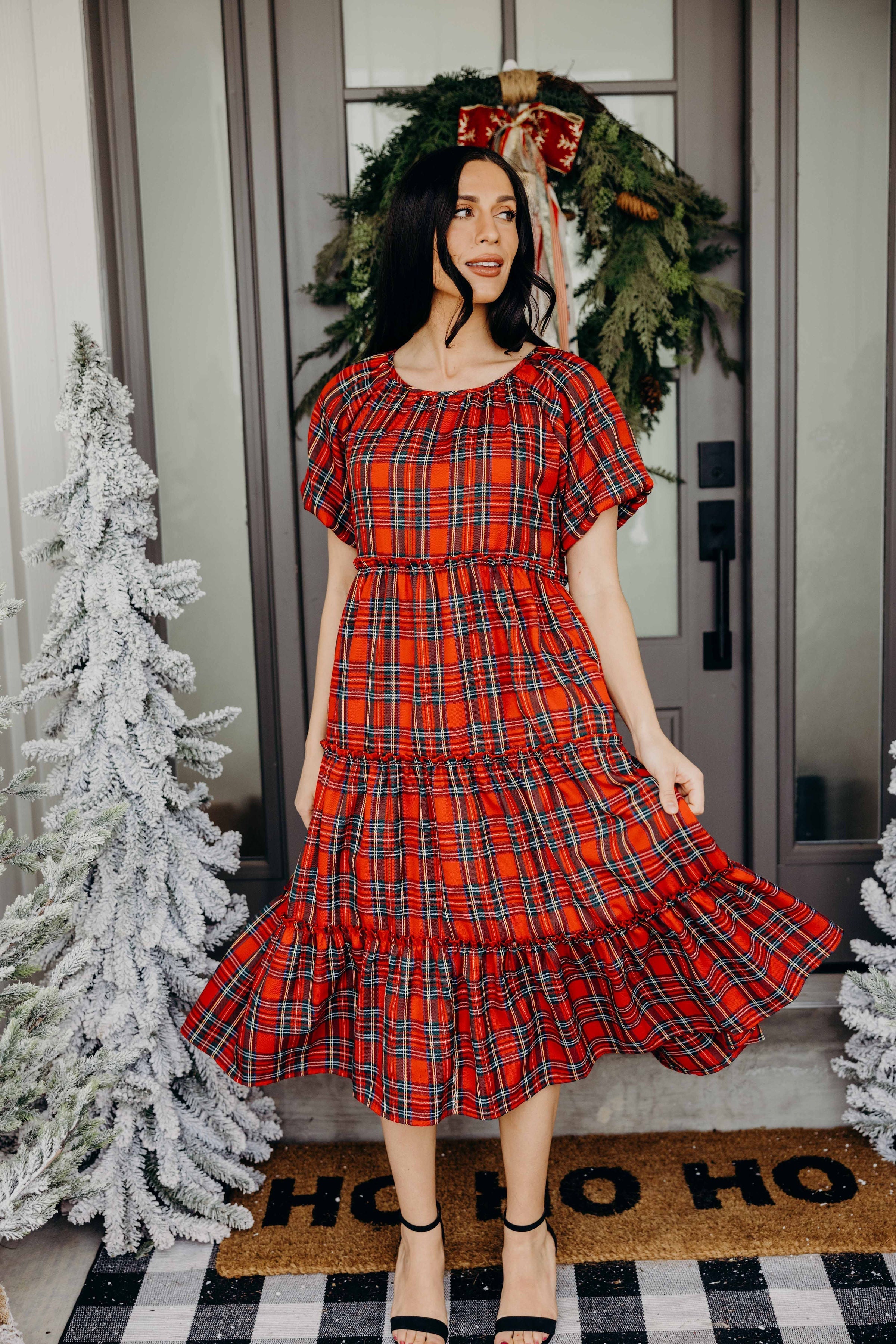 THE SERENA IN CRANBERRY PLAID