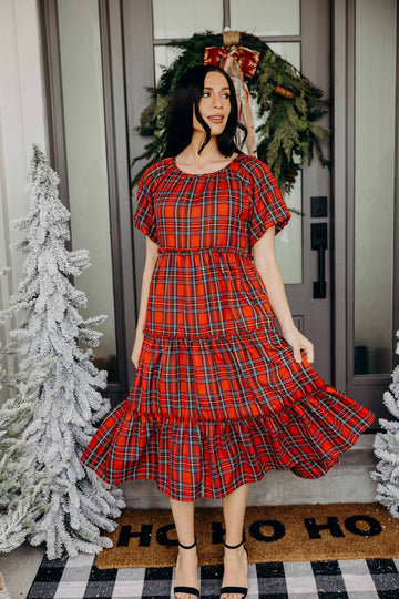 THE SERENA IN CRANBERRY PLAID