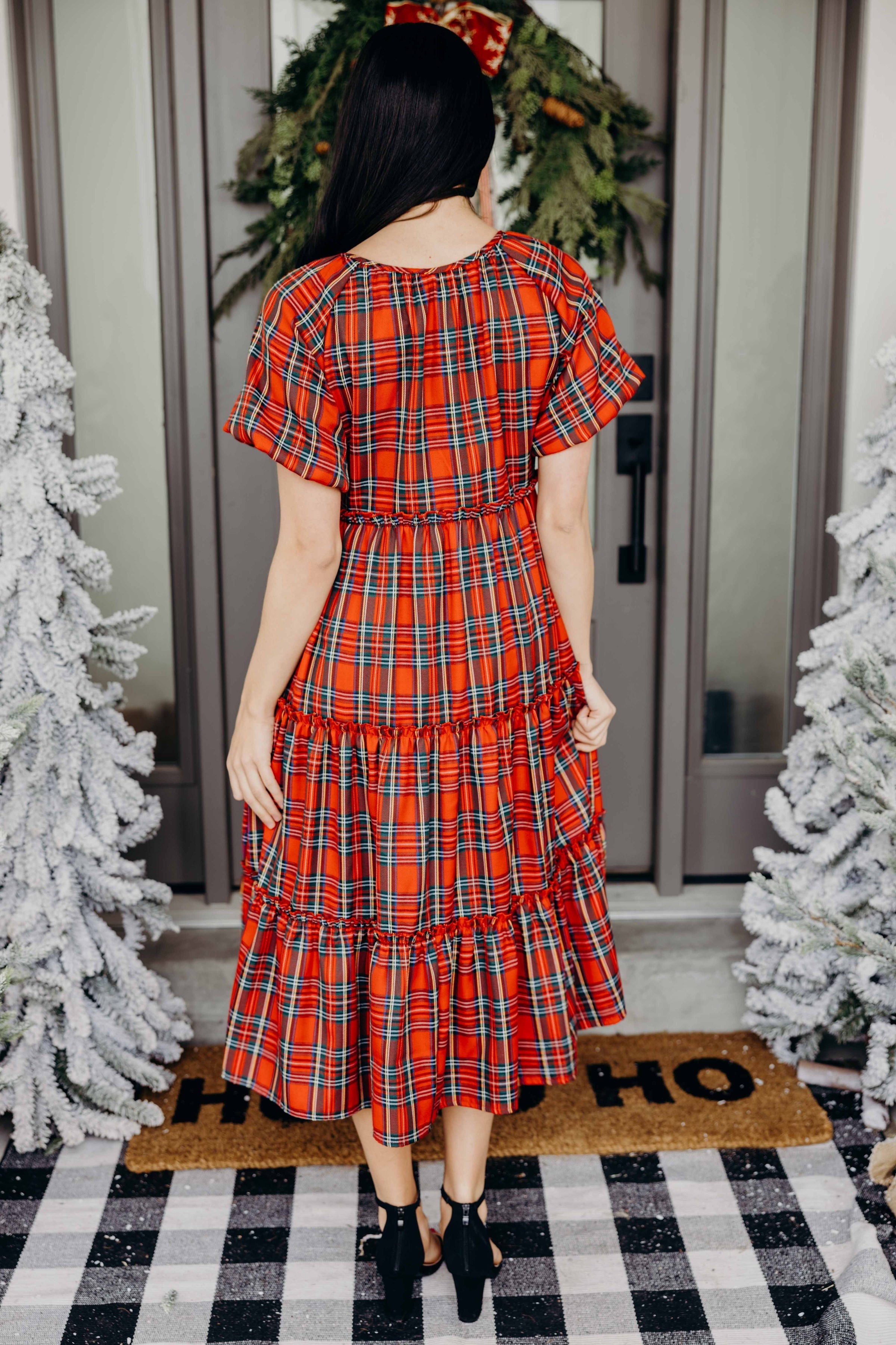 THE SERENA IN CRANBERRY PLAID