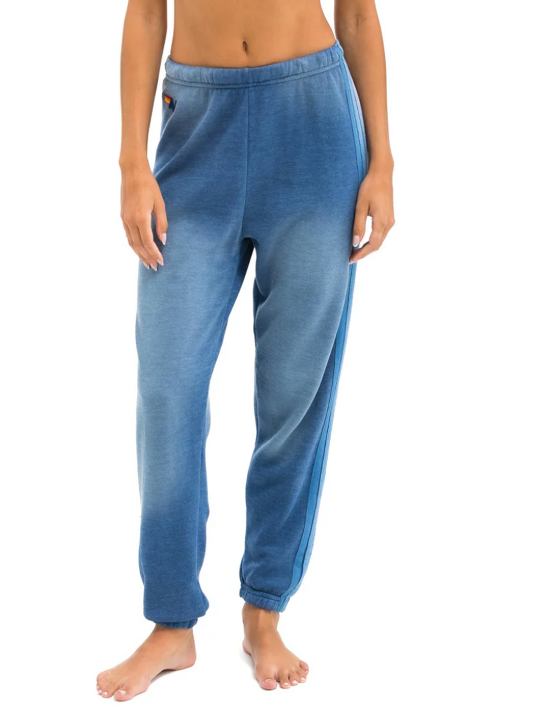 5 Stripe Sweatpants, Faded Water