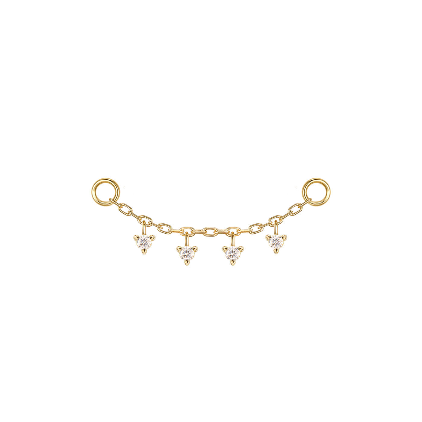 Chain with Tiny Dripping Diamonds
