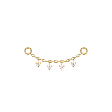 Chain with Tiny Dripping Diamonds