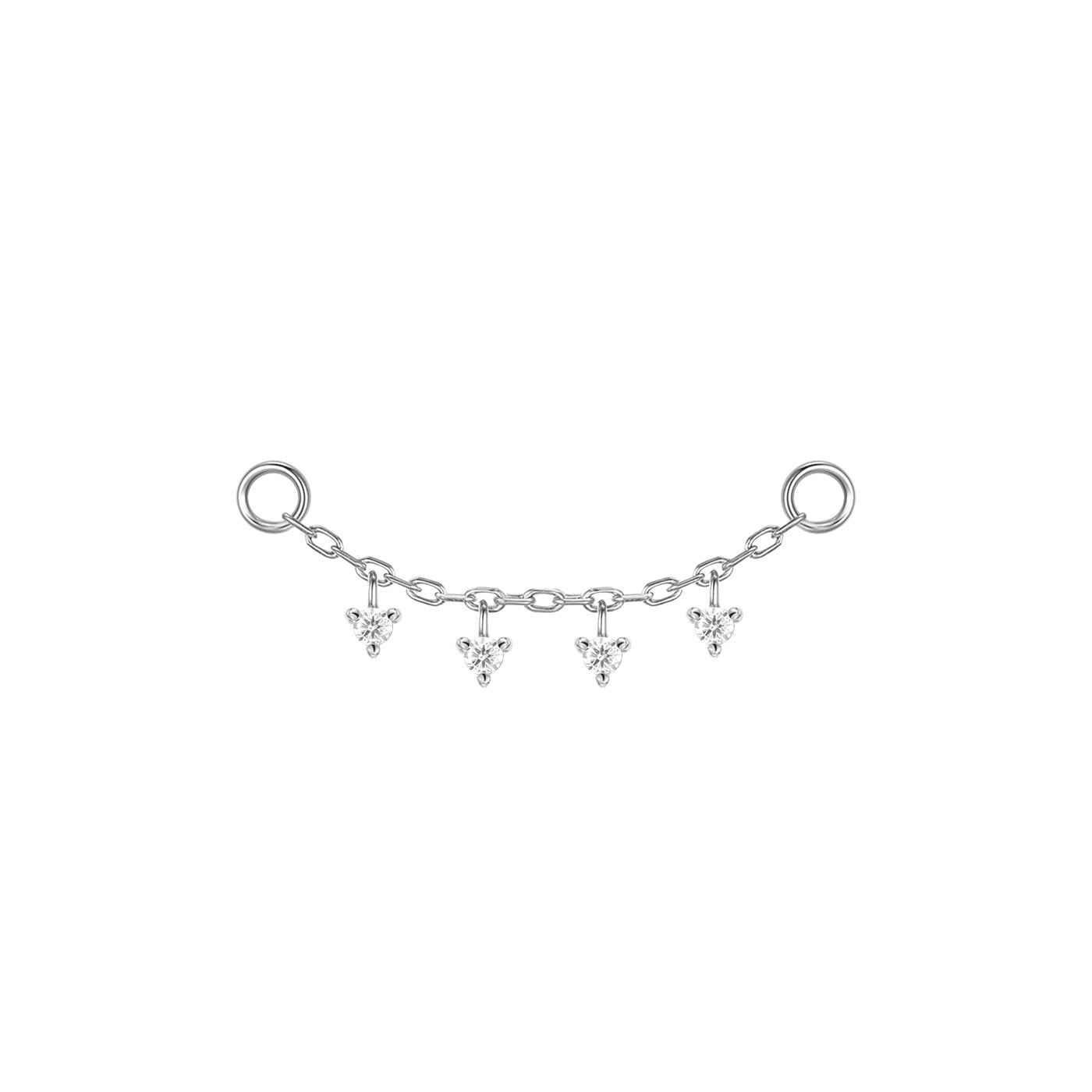 Chain with Tiny Dripping Diamonds