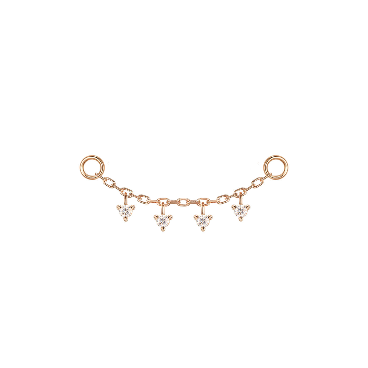 Chain with Tiny Dripping Diamonds