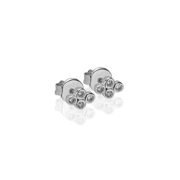 Charming Dots Stud Silver Earrings