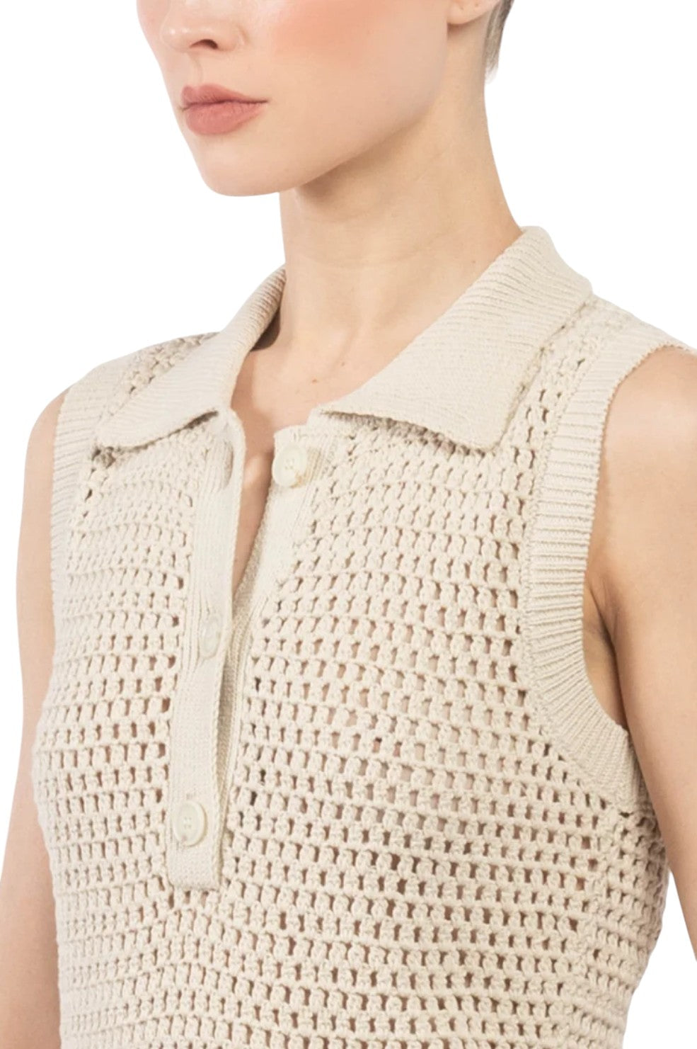 The Polo Vest - Taupe
