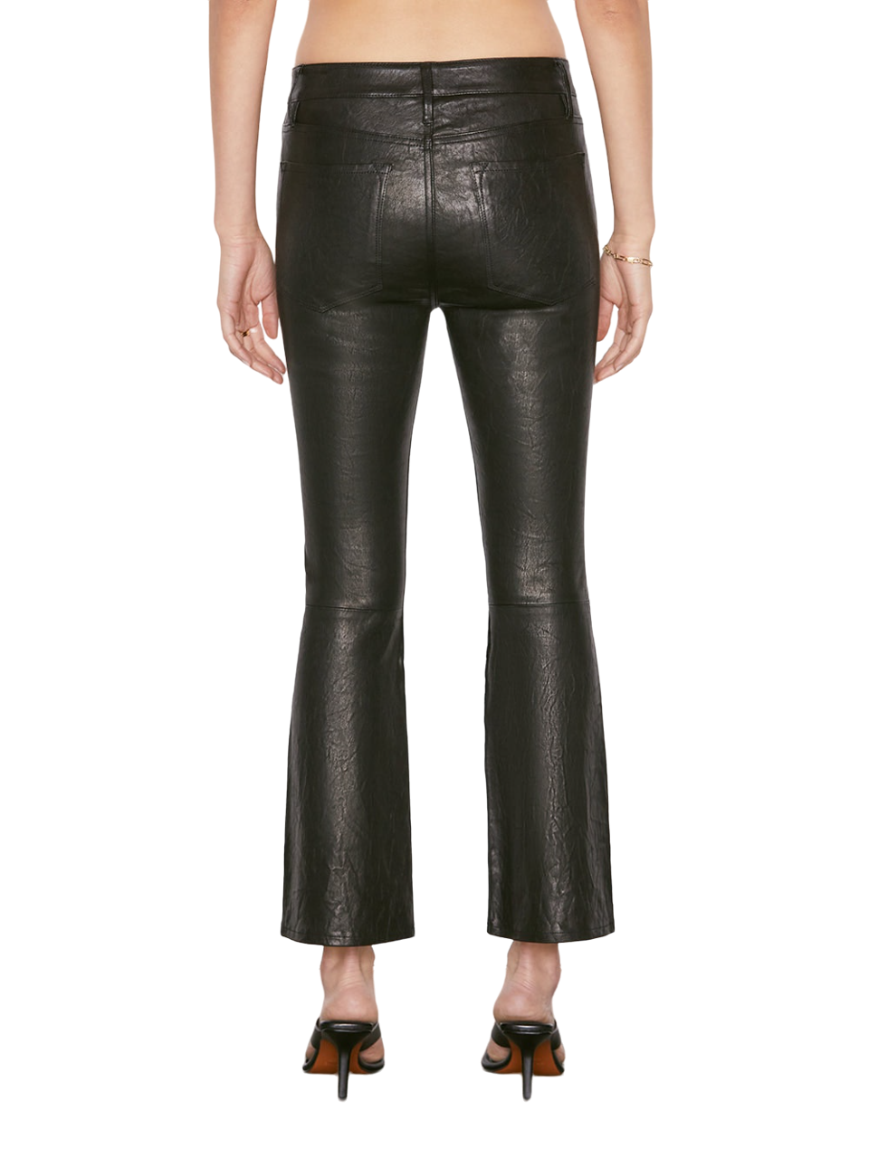 Leather Le Crop Mini Boot - Noir