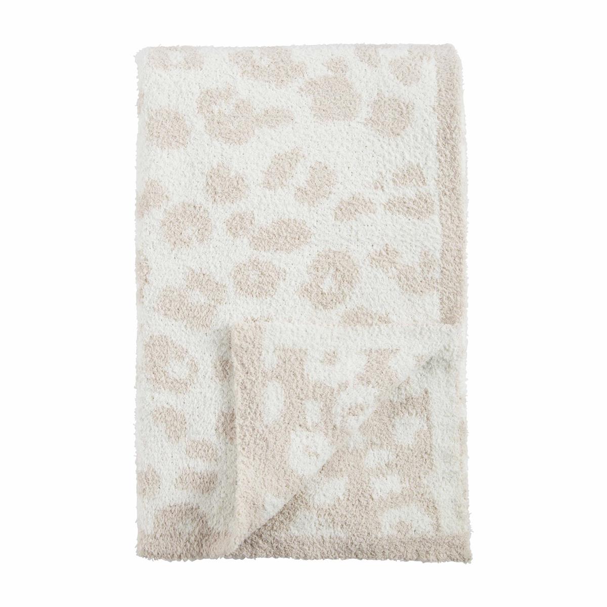 Reversible Chenille Leopard Blanket