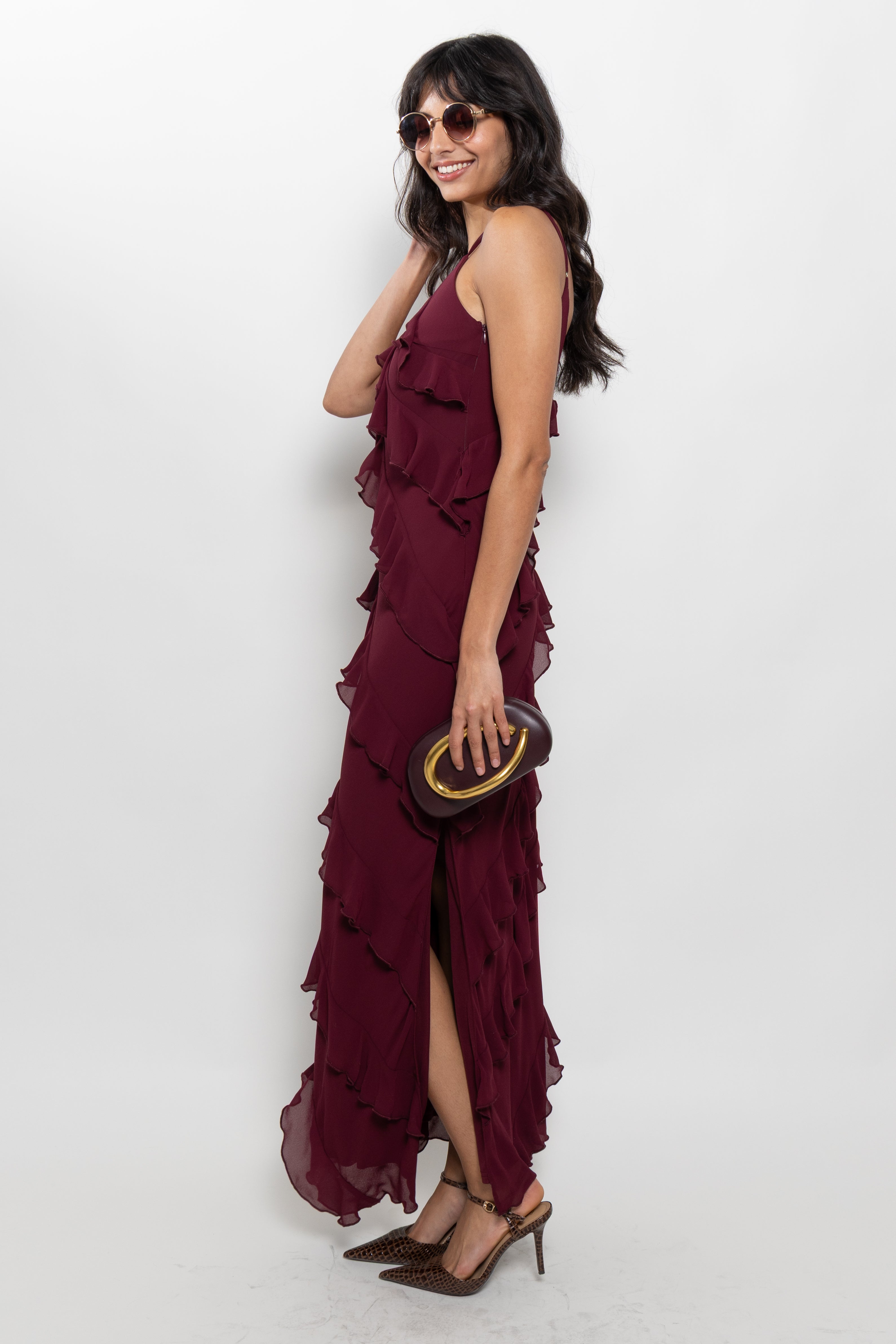 Nina Ruffle Tiered Maxi Dress