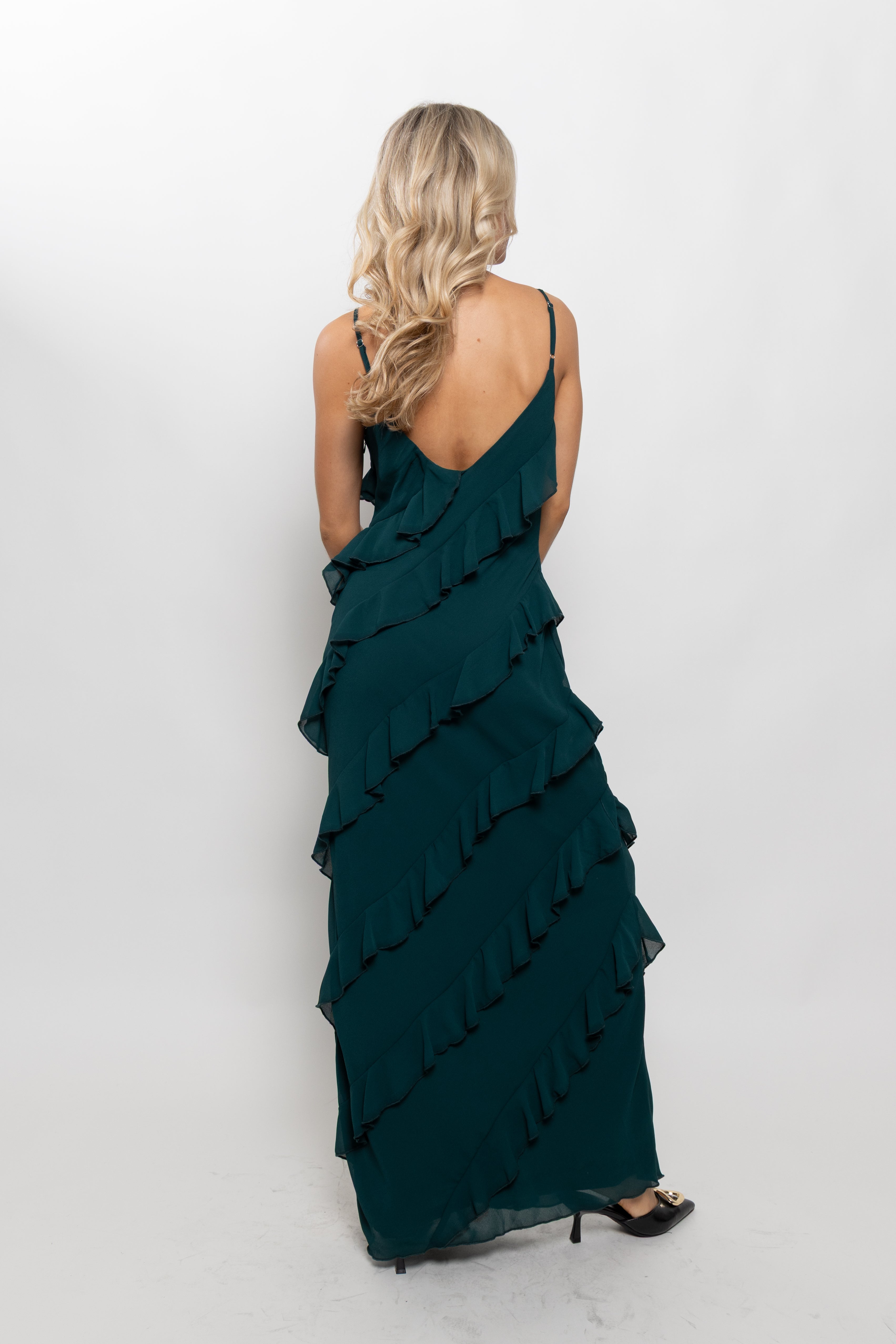 Nina Ruffle Tiered Maxi Dress