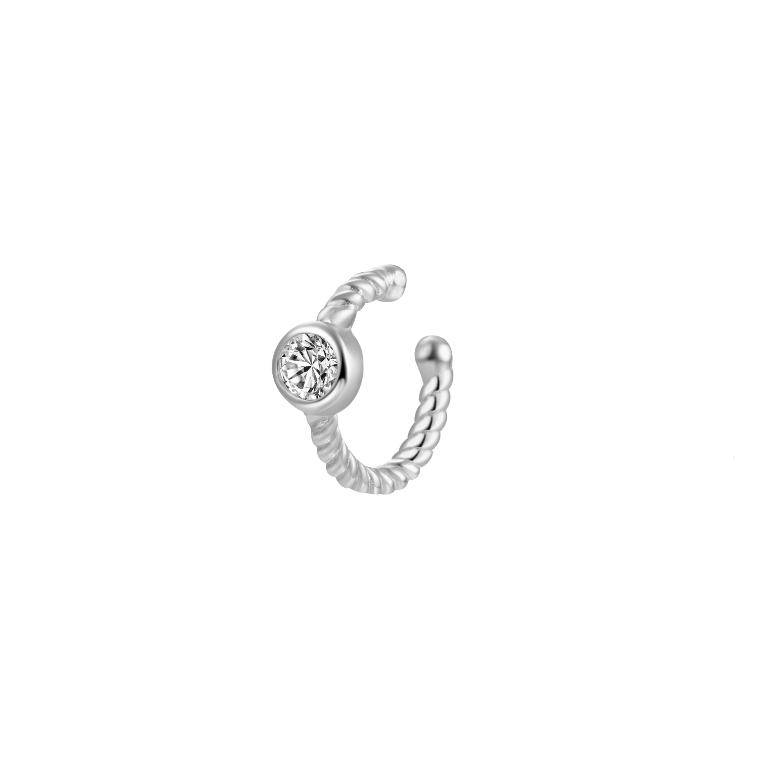 CZ Beaded Cuff Earring
