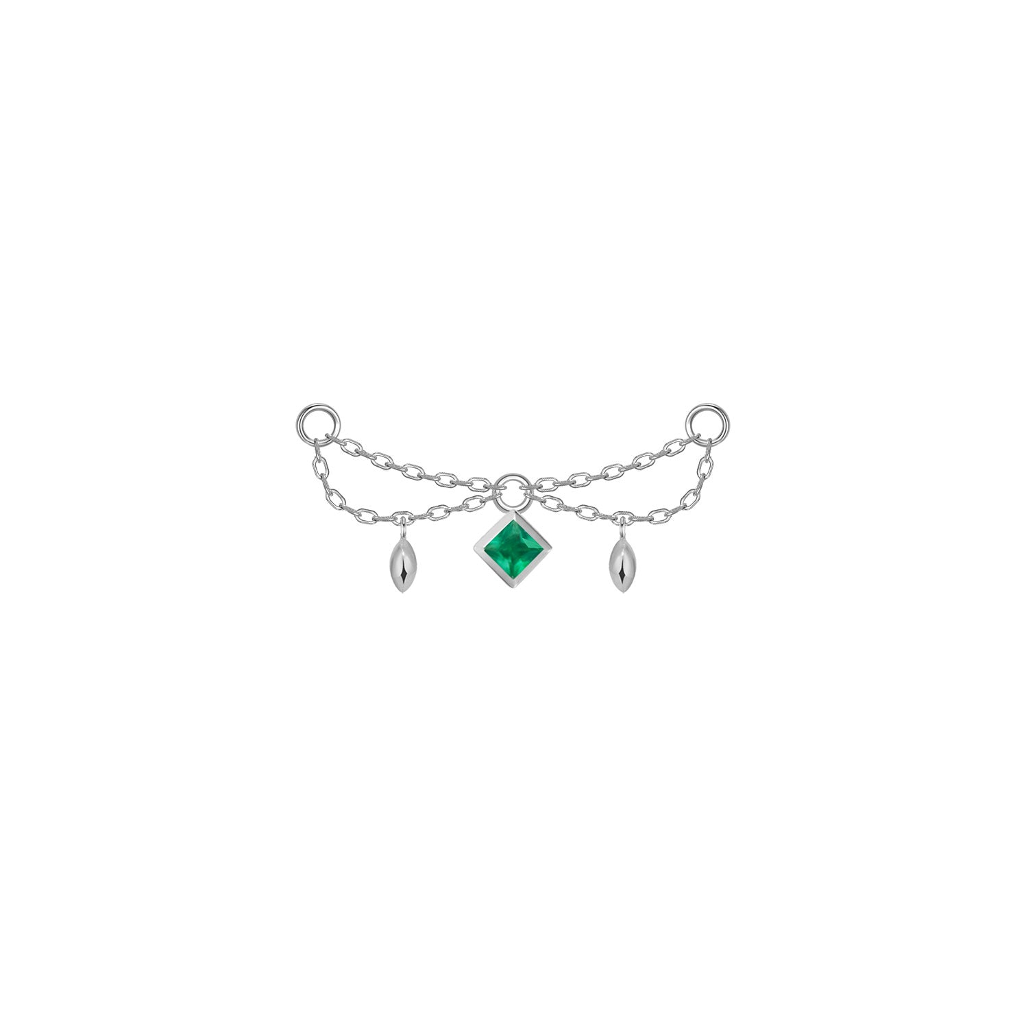 Belle Chain - Princess Cut Gemstone