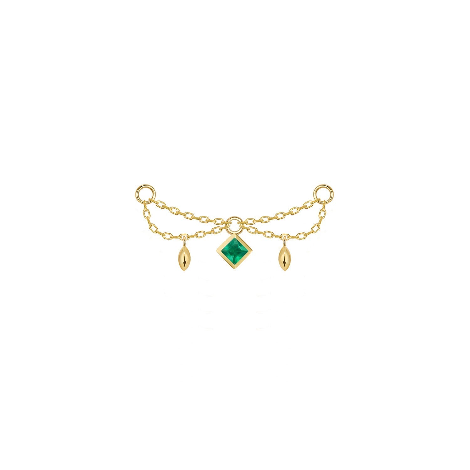 Belle Chain - Princess Cut Gemstone