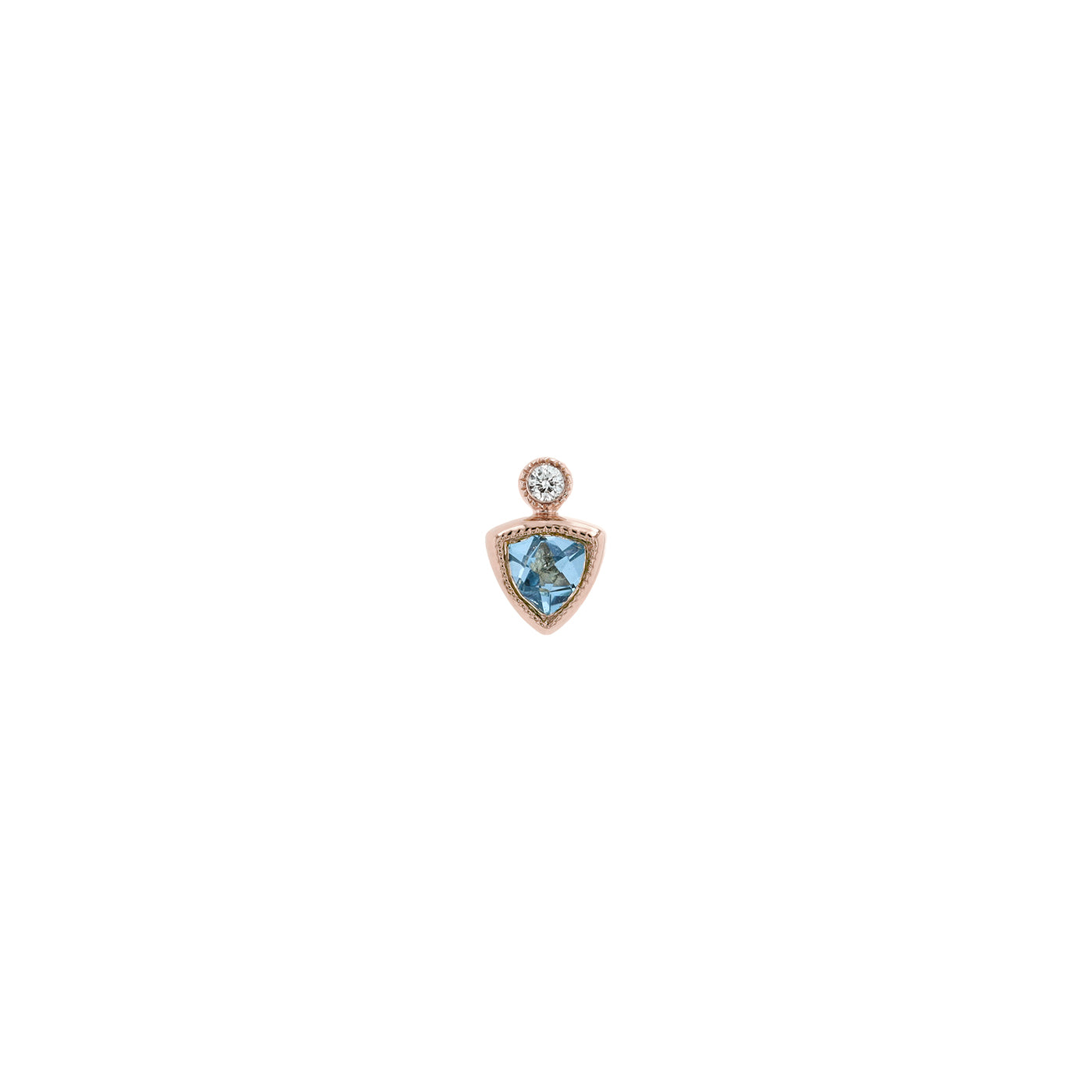 Bodhi - Faceted Gemstone with Bezel Diamond