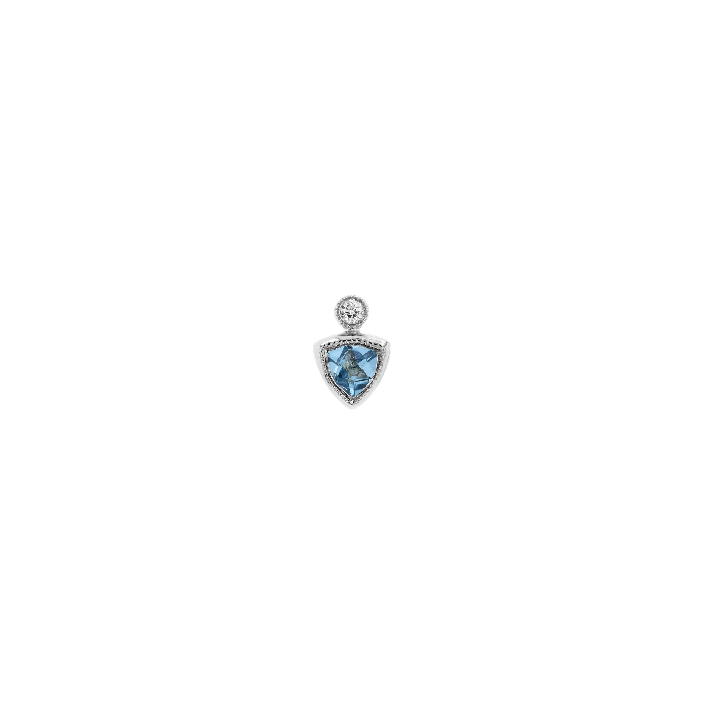 Bodhi - Faceted Gemstone with Bezel Diamond