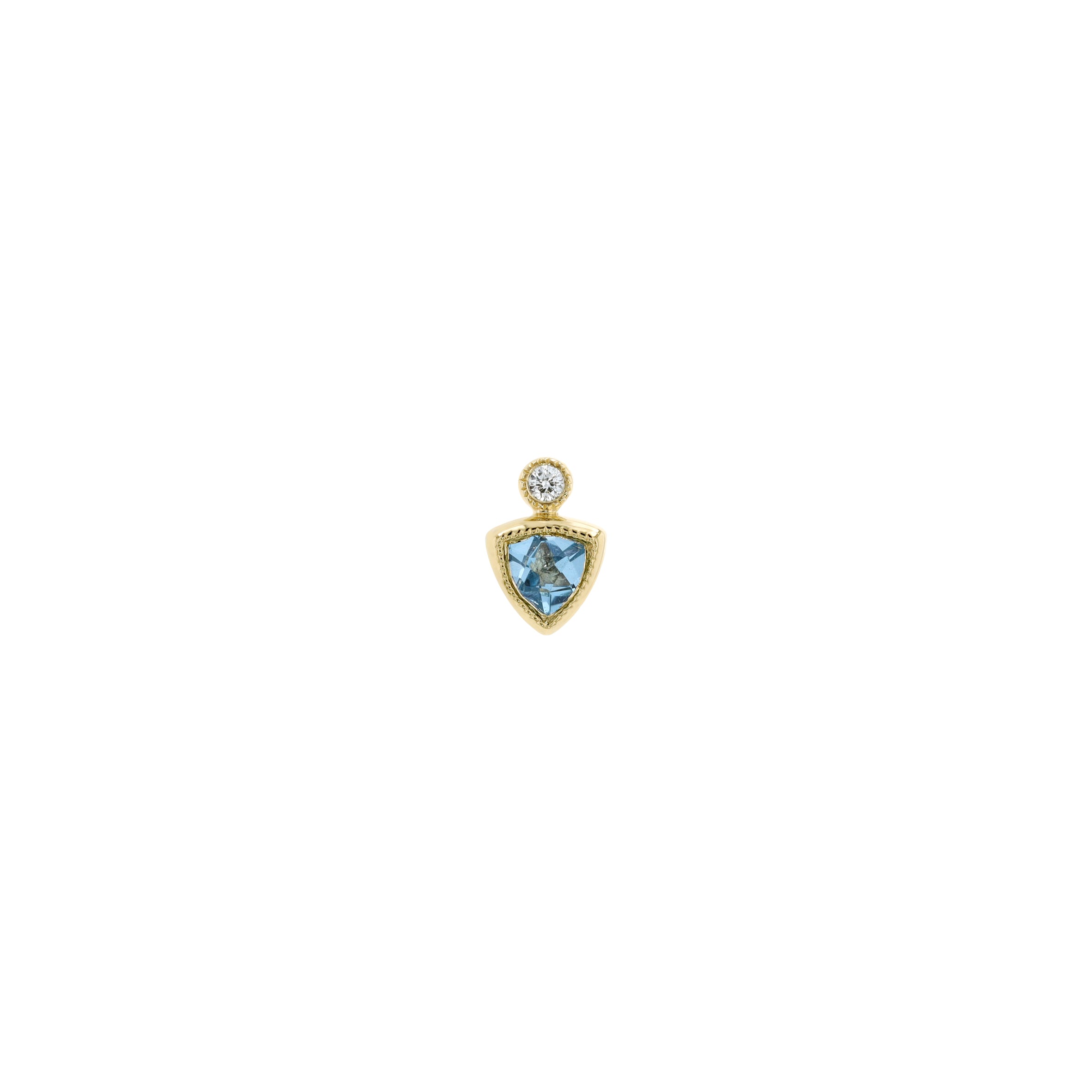 Bodhi - Faceted Gemstone with Bezel Diamond