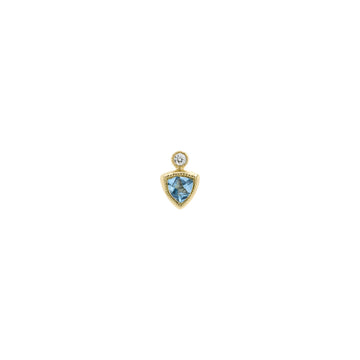 Bodhi - Faceted Gemstone with Bezel Diamond