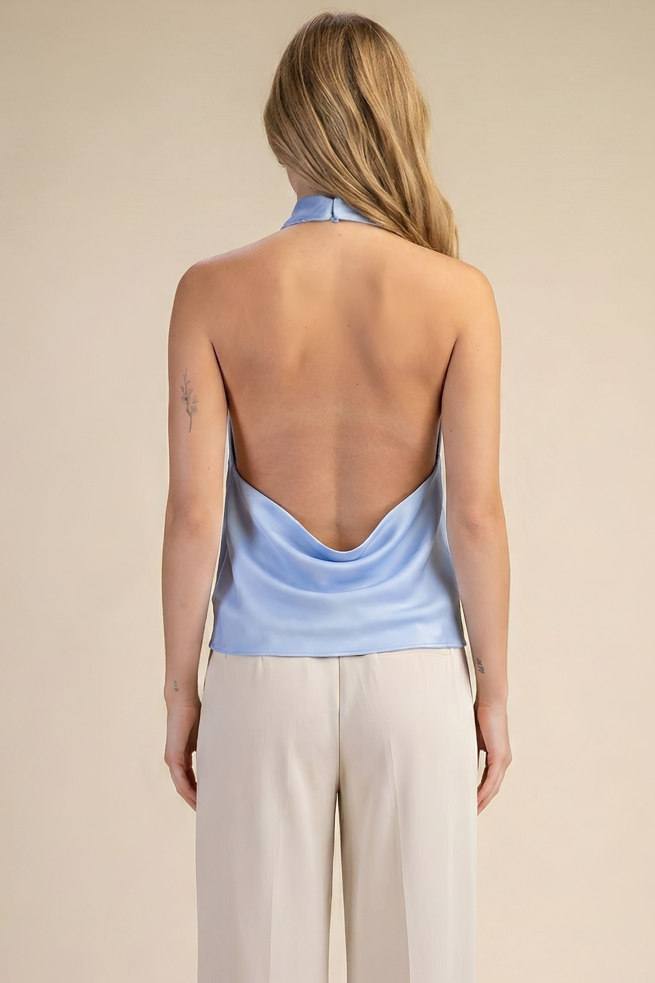Brittany Satin Halter Top