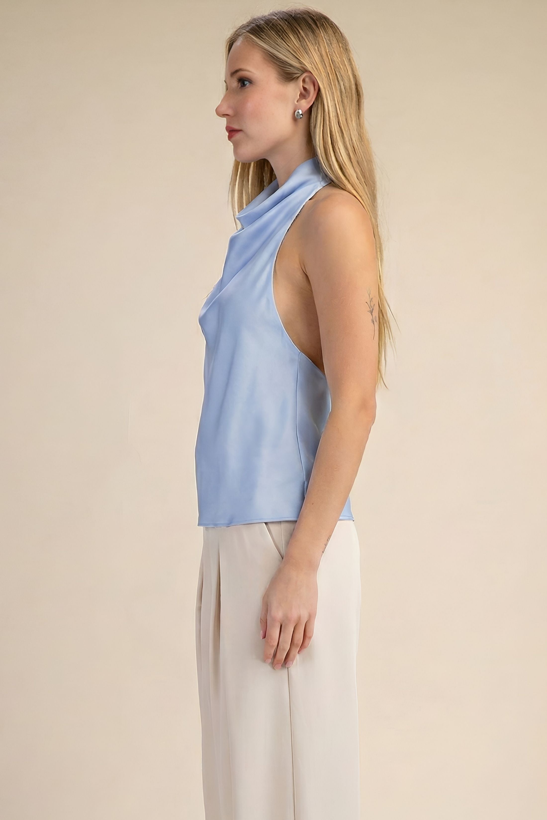 Brittany Satin Halter Top