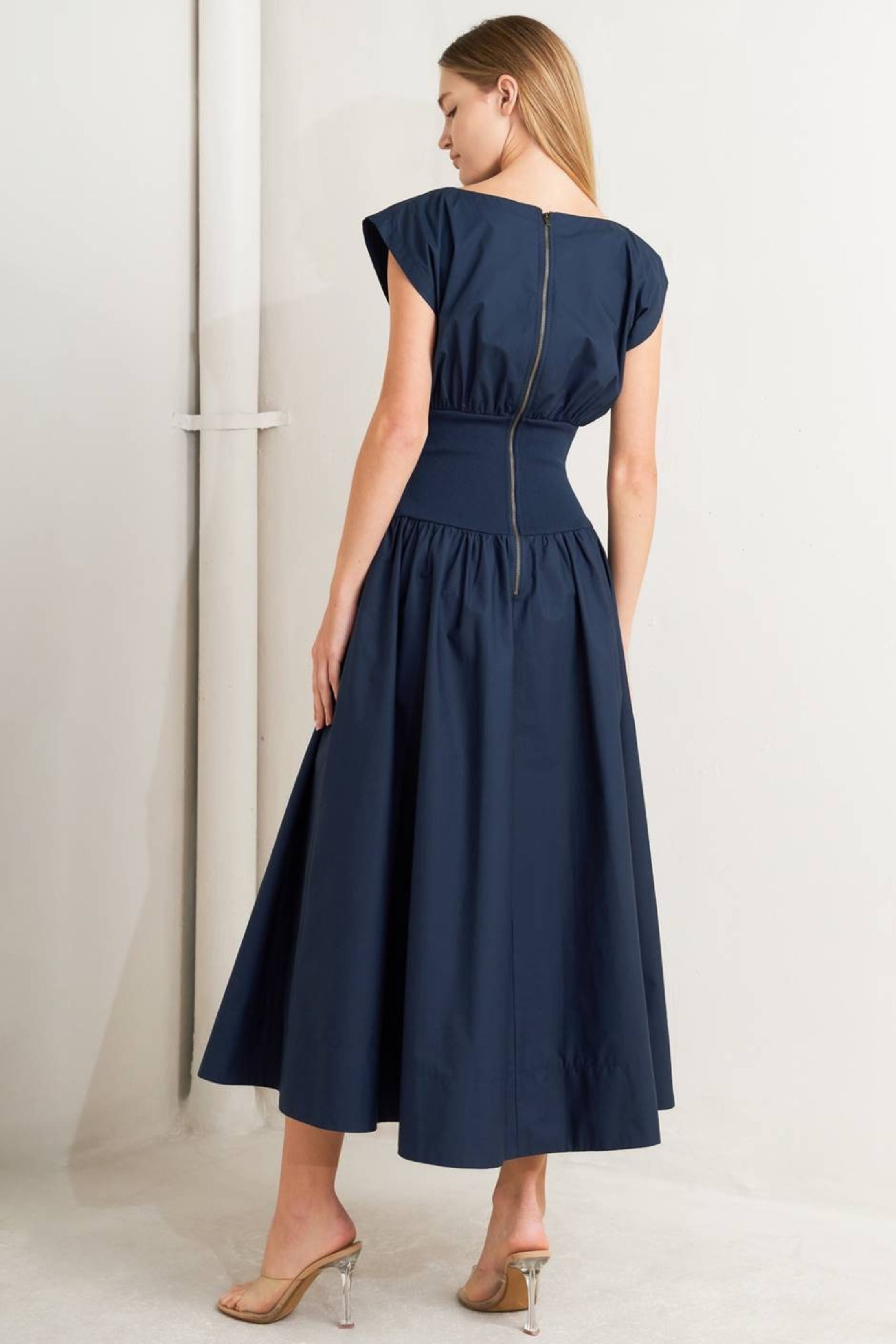 Juniper Solid Midi Dress