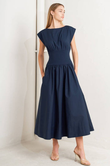 Juniper Solid Midi Dress