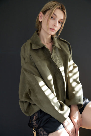 Rowan Oversized Suede Jacket