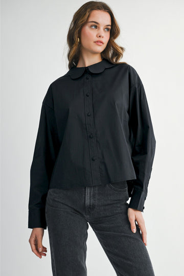Bianca Scalloped Hem Blouse