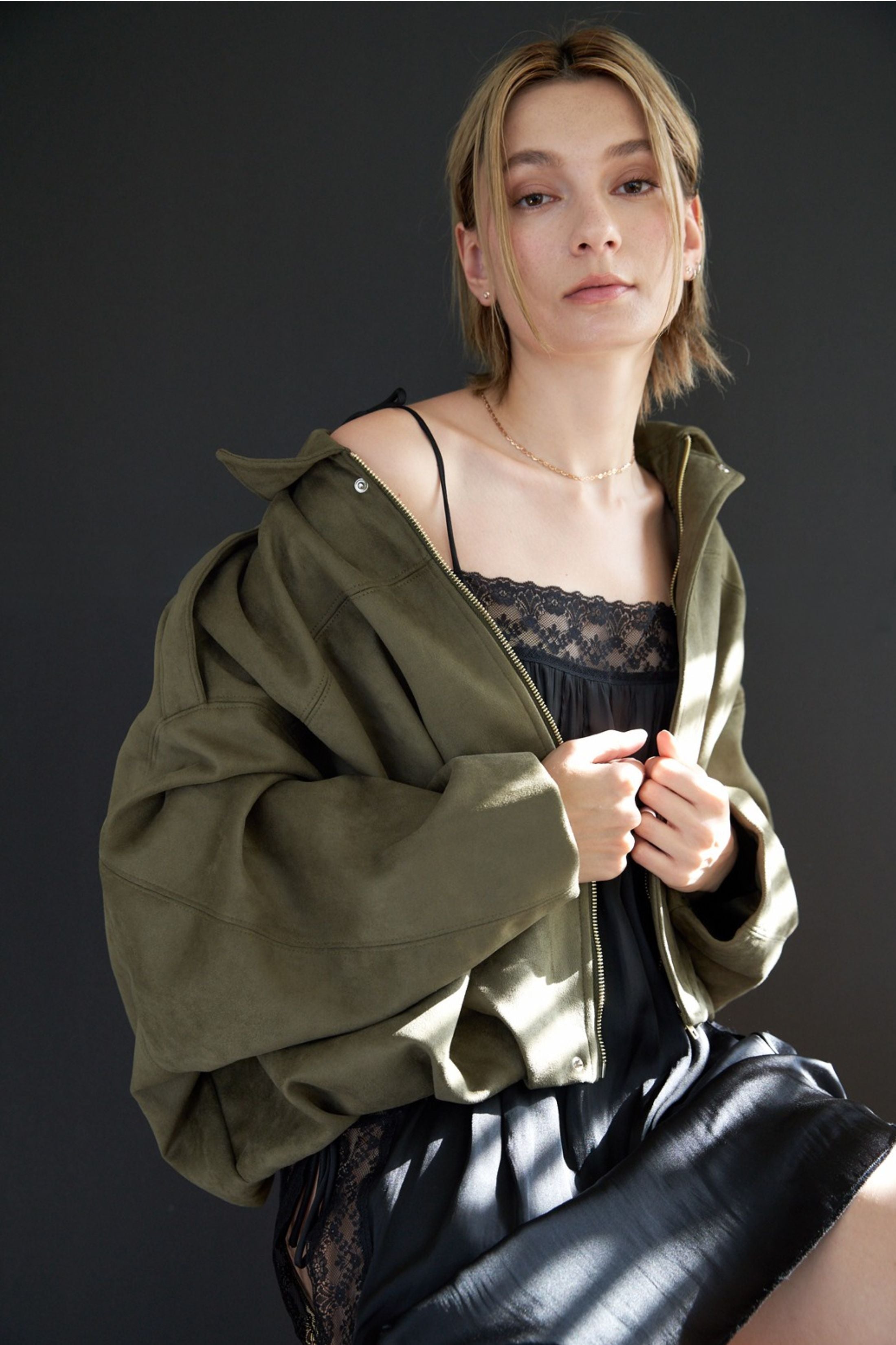 Rowan Oversized Suede Jacket