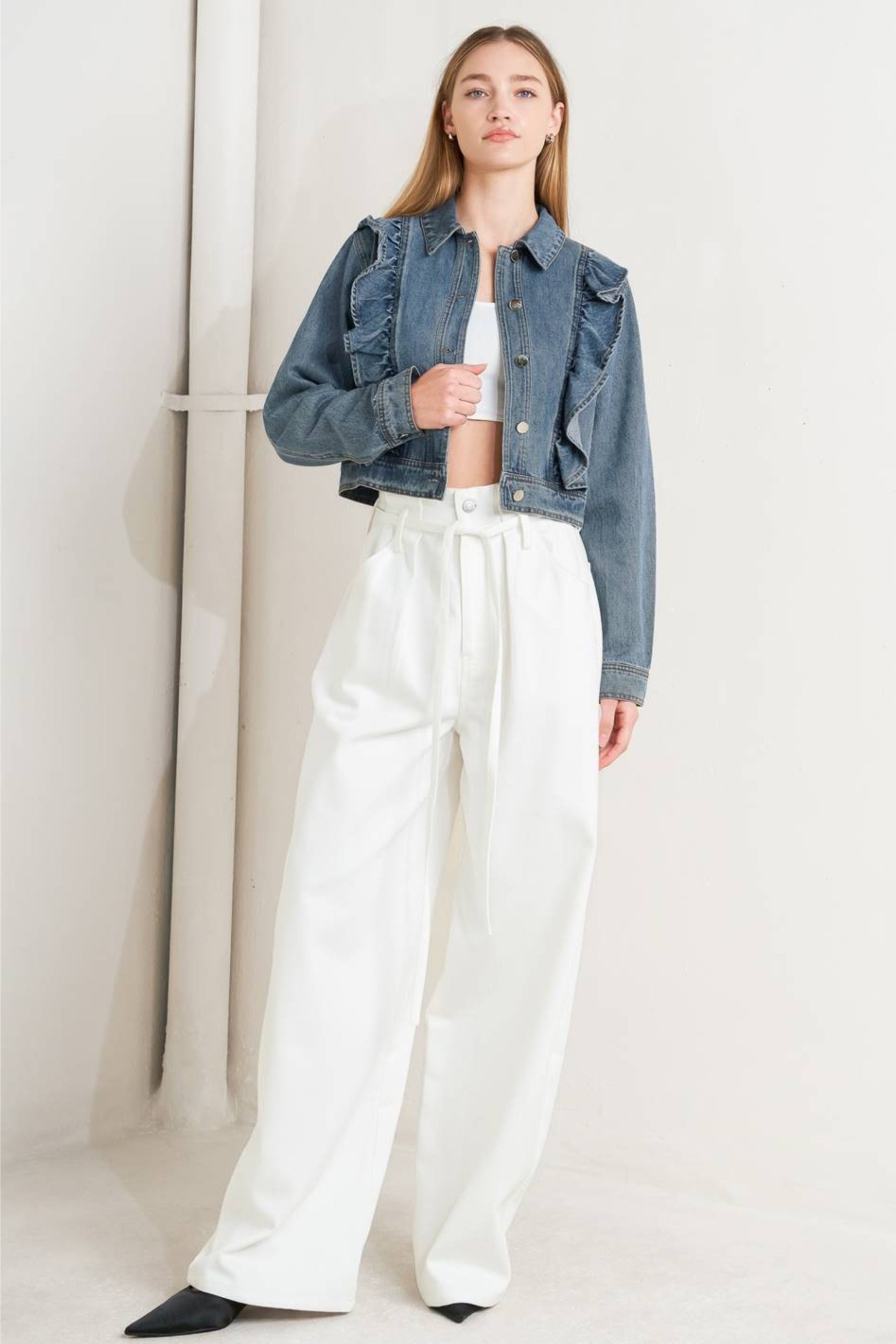 Lily Cropped Denim Jacket