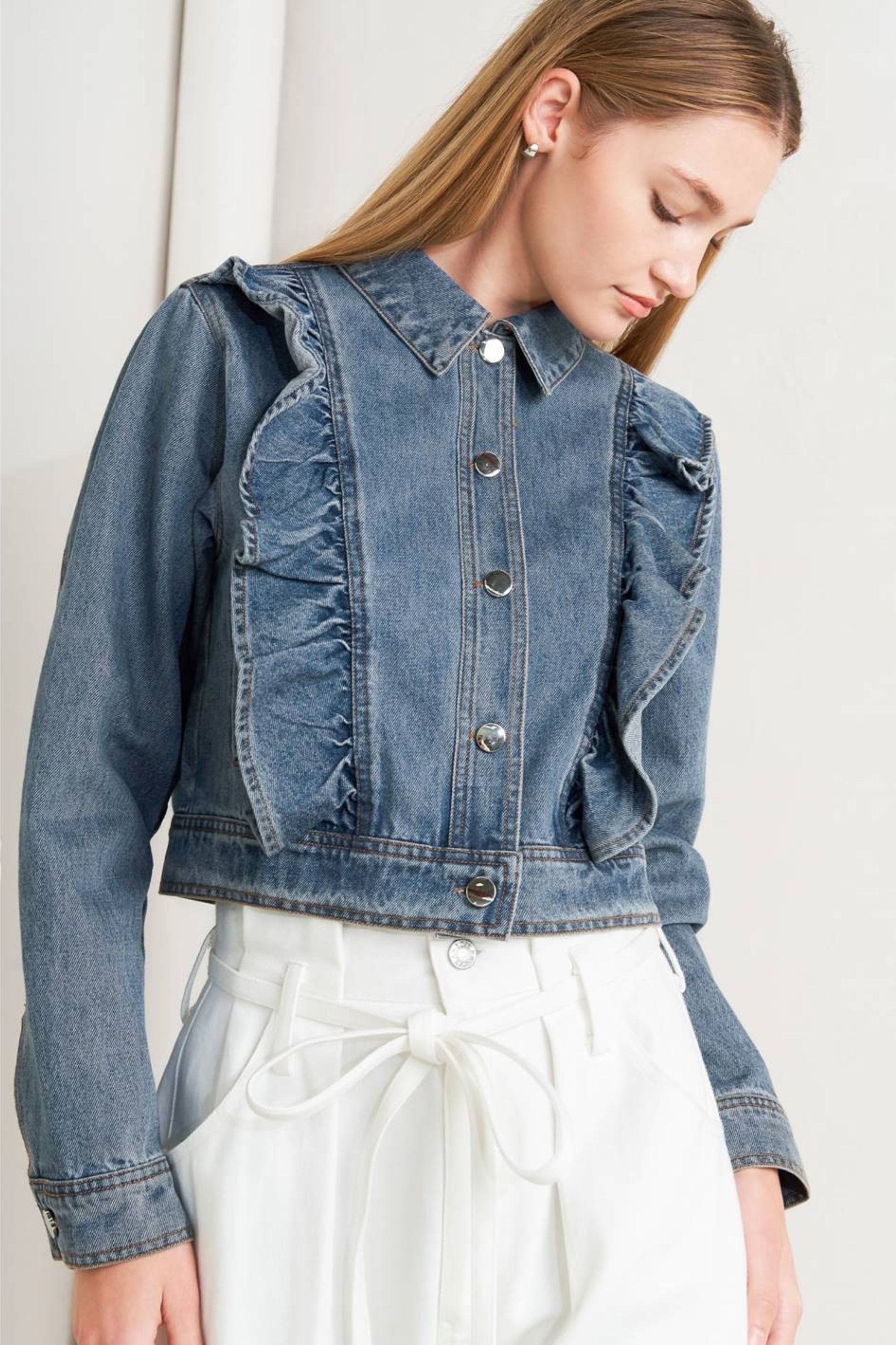 Lily Cropped Denim Jacket