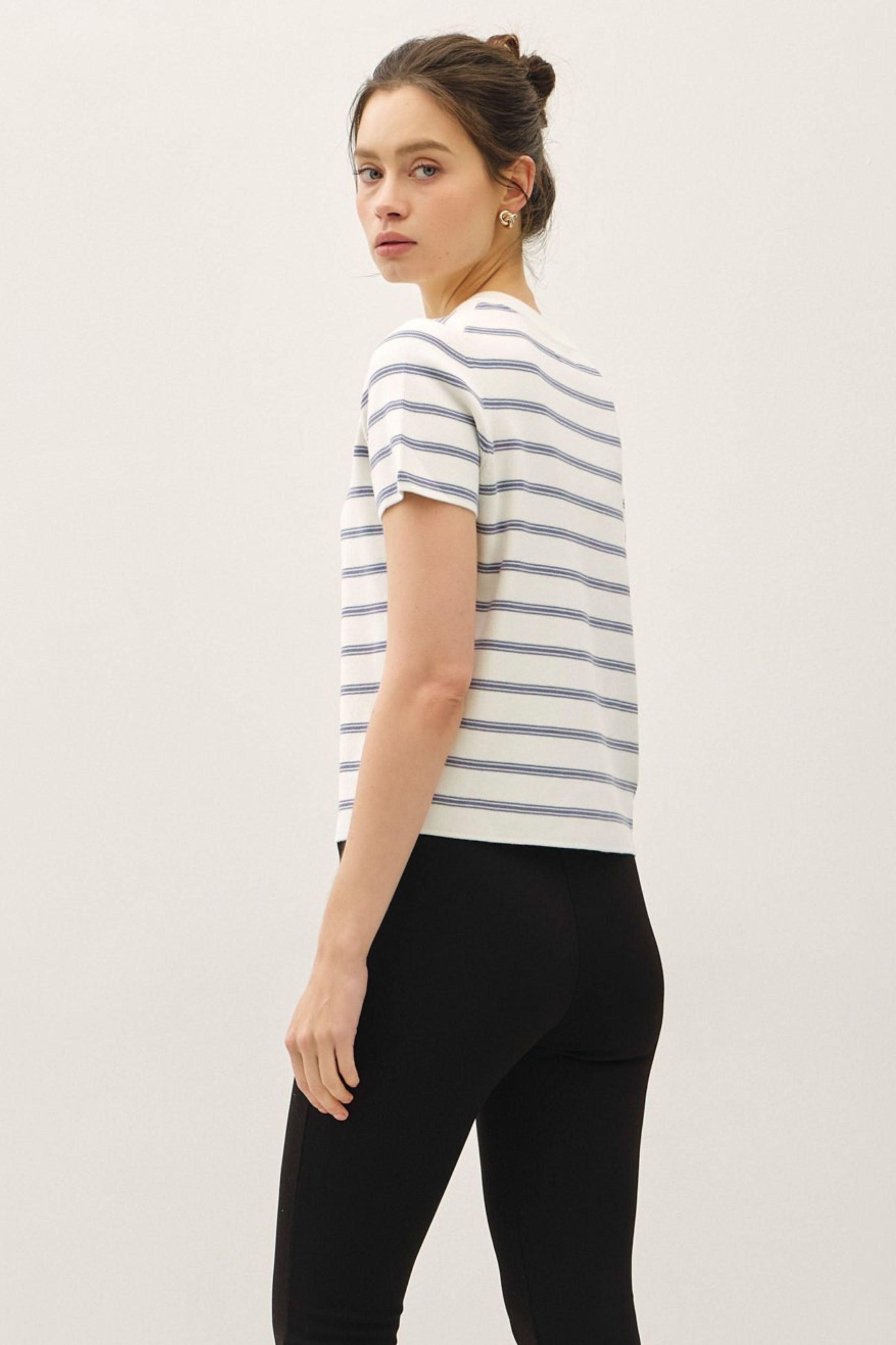 Claire Striped Short Sleeve