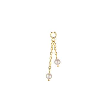 Double Pearl Charm On Chain