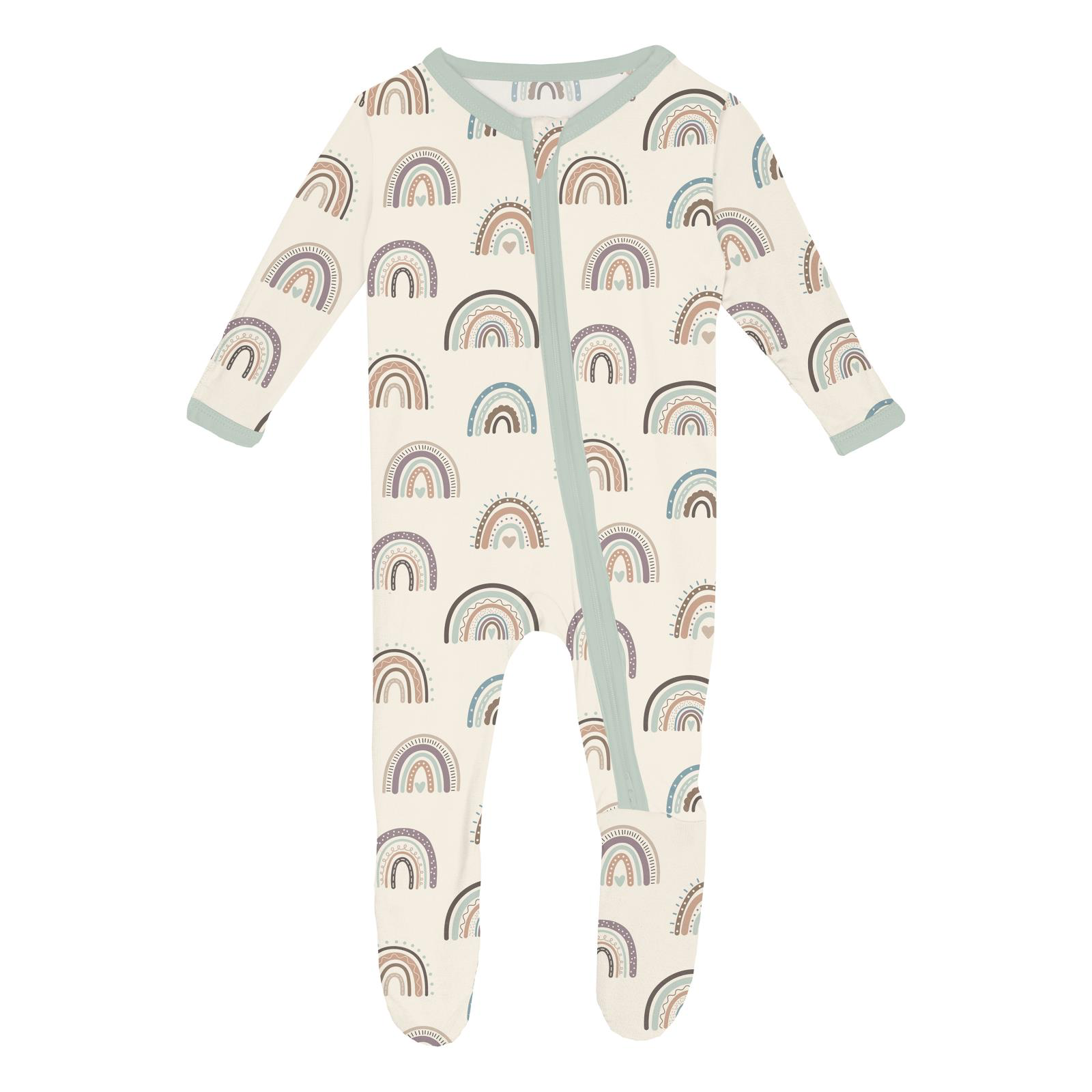 Earthy Rainbows 2 Way Zip Footie